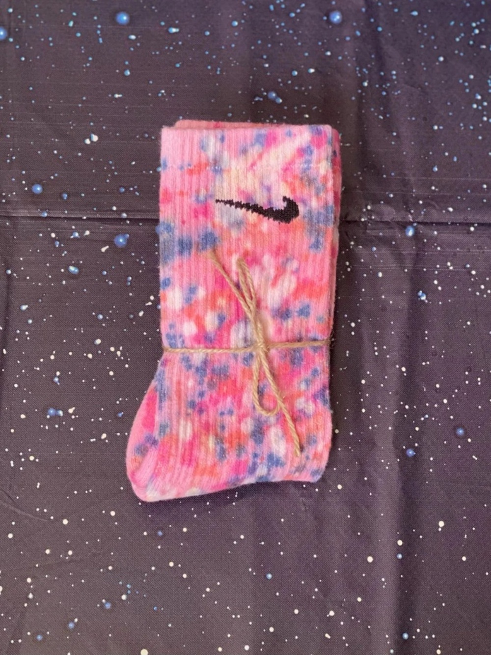 Mars Forest Tie Dye Crew Socks Adult Medium